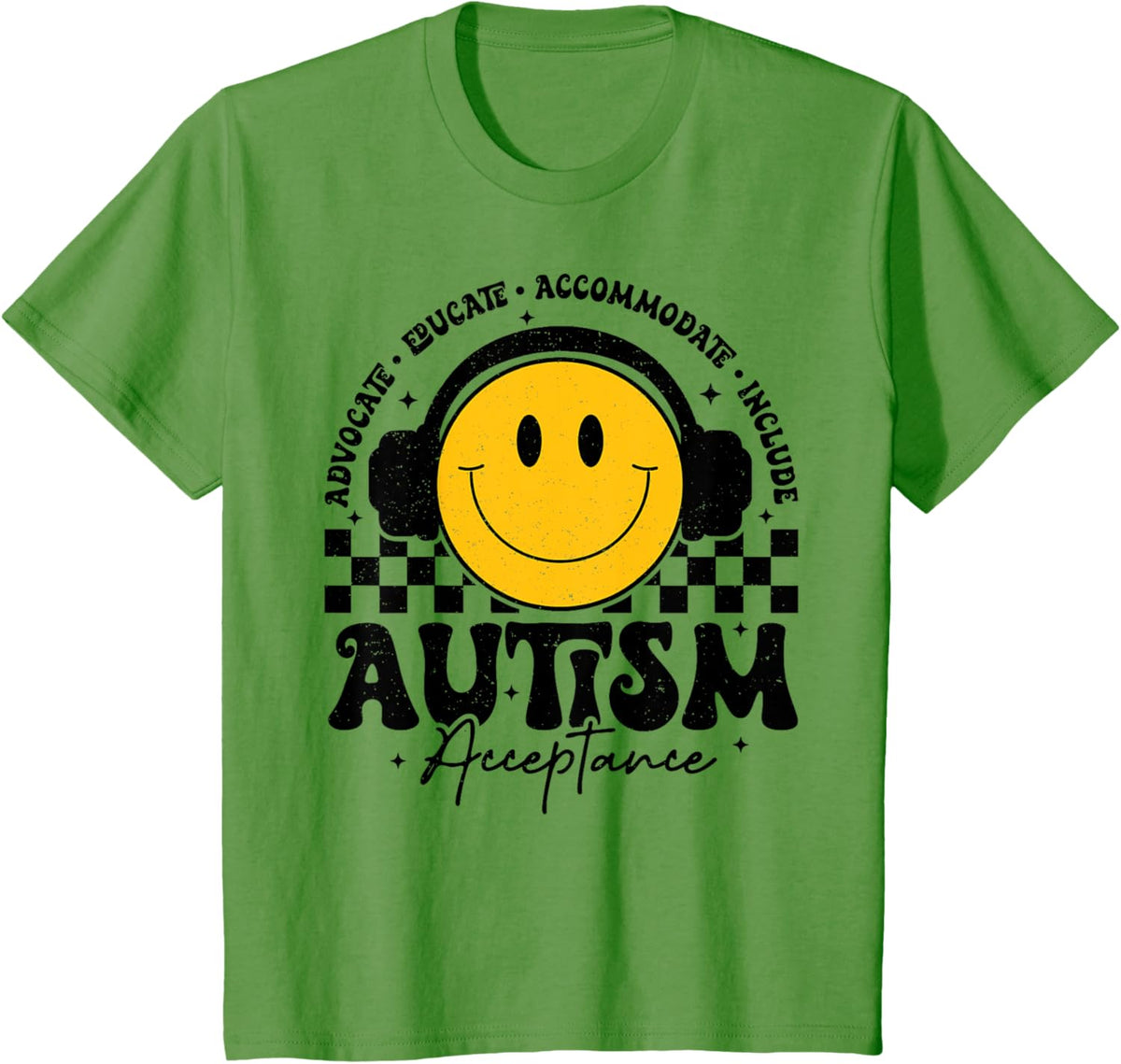 Kids Autism Awareness Acceptance Smile Face Autistic Teacher Kids