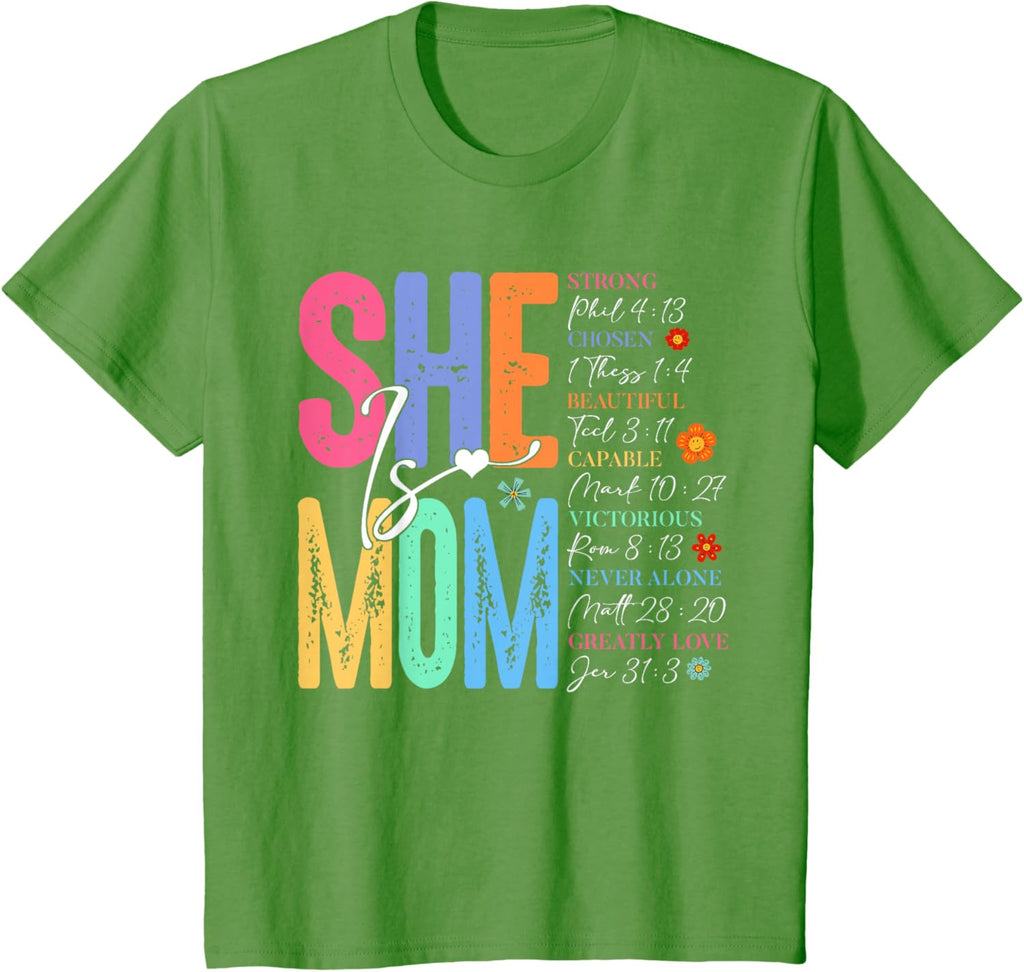 She Is Mom Christian Mother's Day Jesus Mama Religious Women