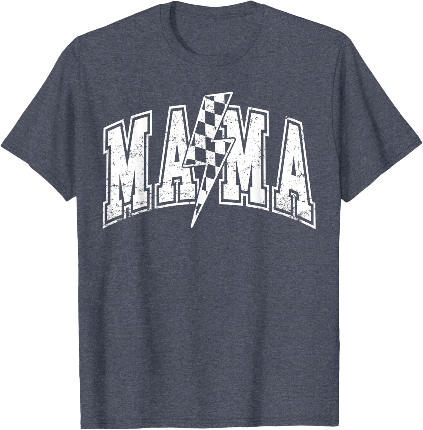 Mama Lightning Bolt Checkered Varsity Mom Women Mother's Day Mother Shirt