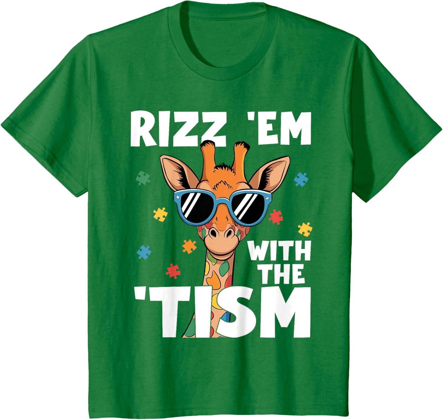 Rizz em with the tism Autism Giraffe Funny Autism Awareness