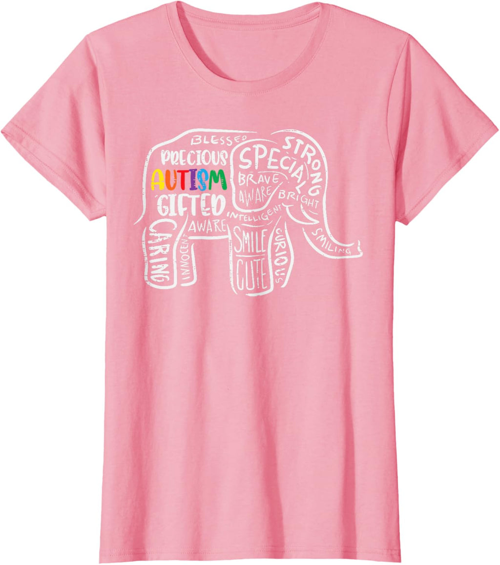 Autism Awareness Elephant Acceptance Autistic Men Women Kids