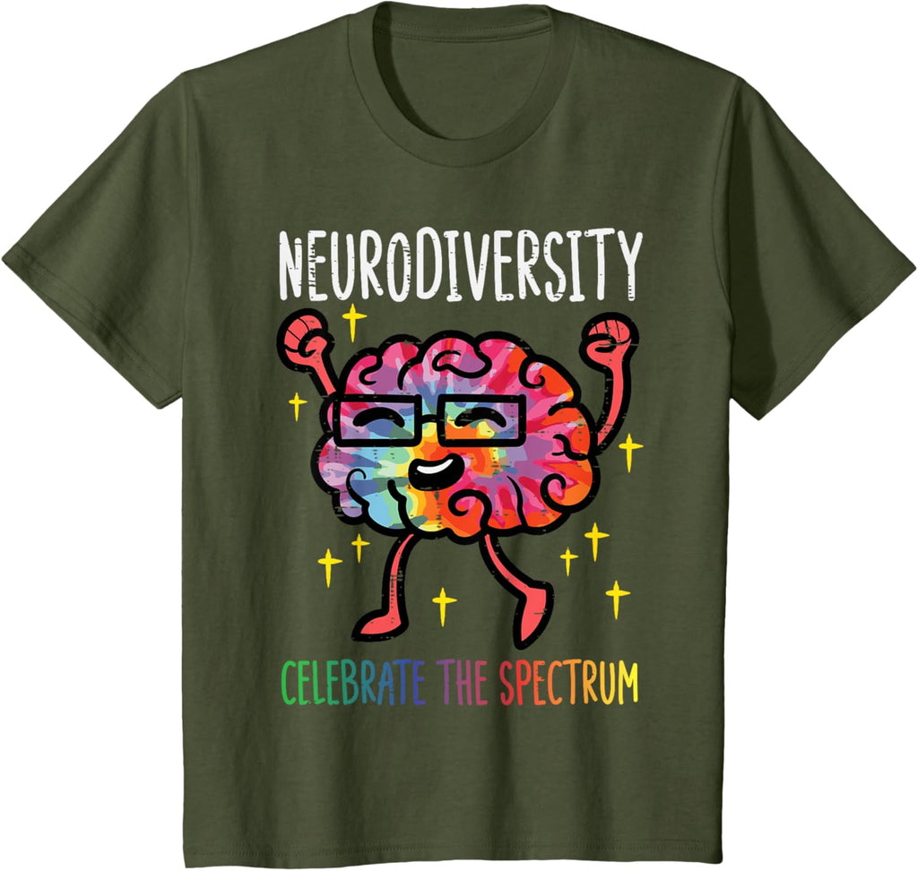 Neurodiversity Brain Autism Awareness ASD ADHD Men Women Kid