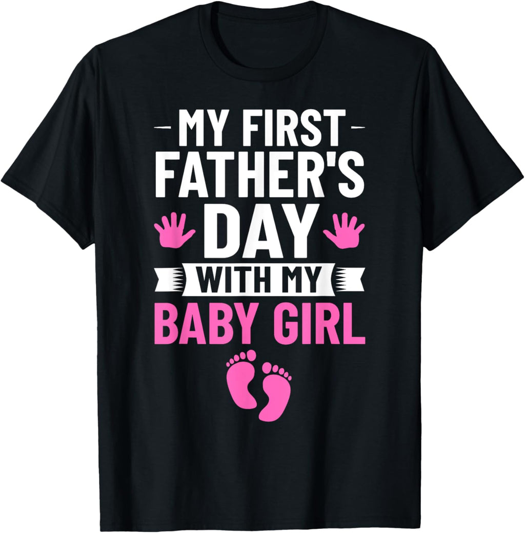 My First Fathers Day Baby Girl Outfit First Time Dad