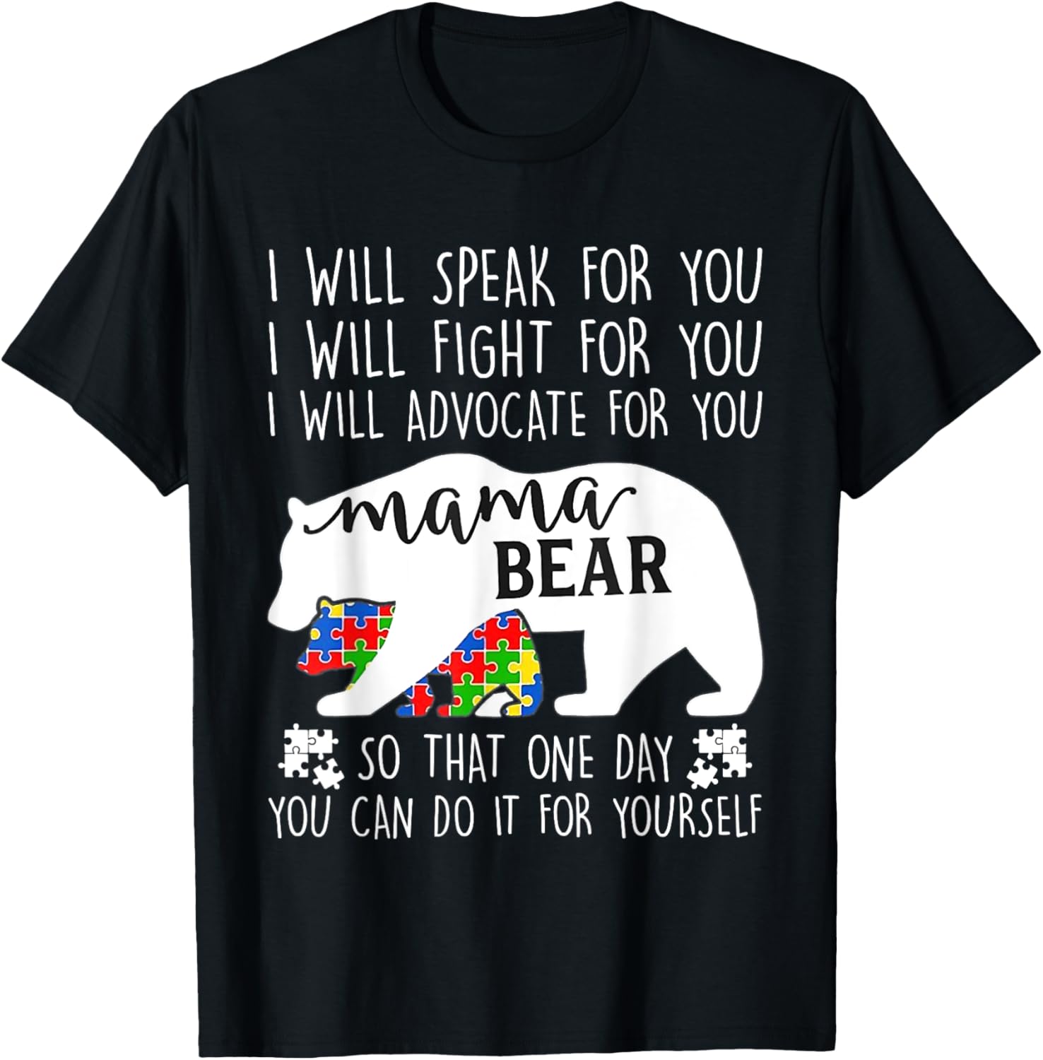 Autism Mama Bear I Will Speak Fight Advocate For You