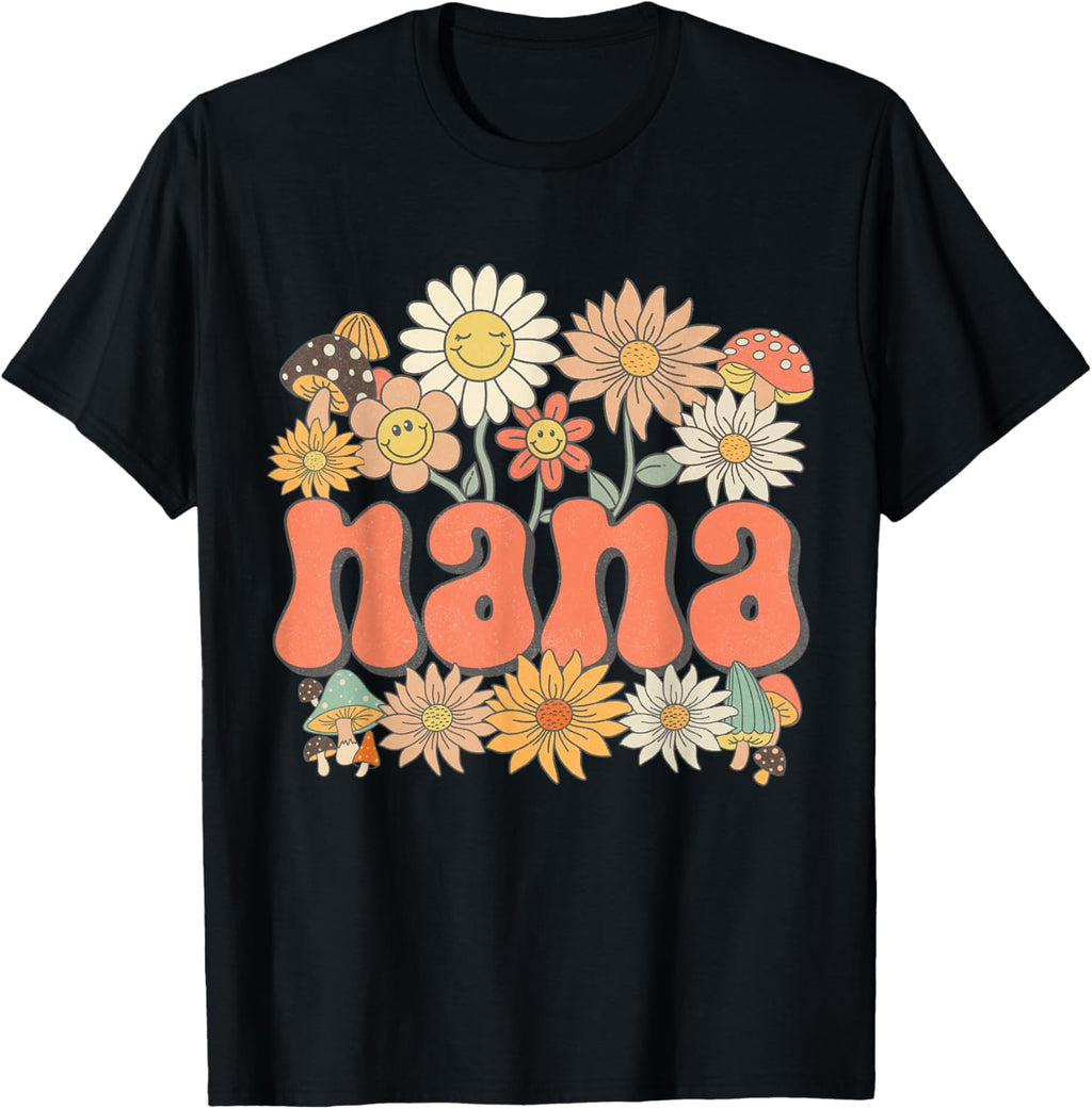 Groovy Nana Floral Hippie Retro Daisy Flower Mother's Day
