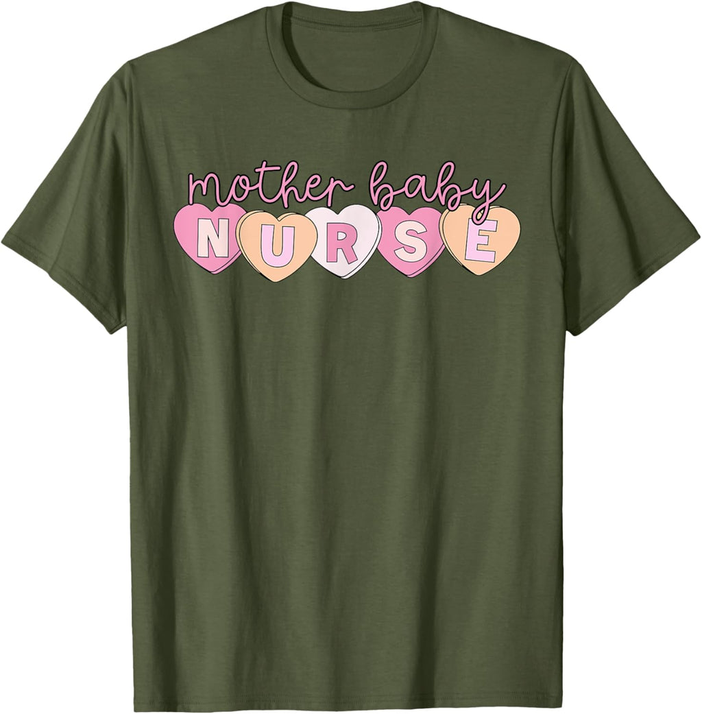 Mother Baby Nurse Hearts Valentine OBGYN Postpartum Nursing