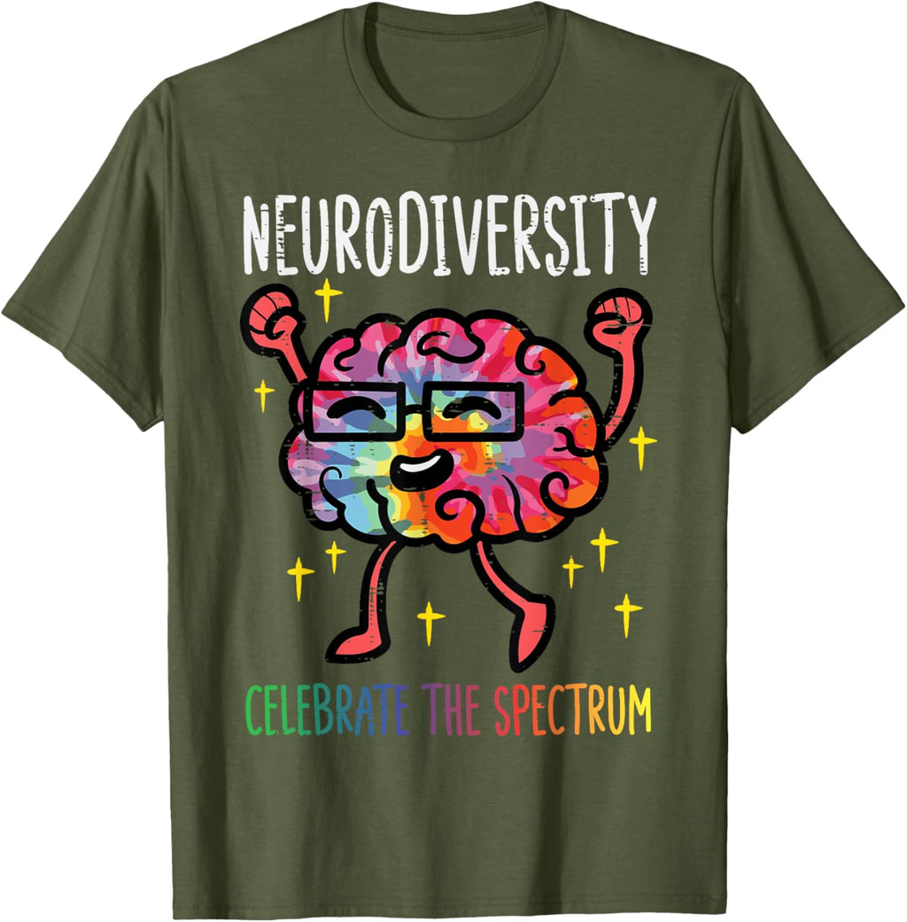 Neurodiversity Brain Autism Awareness ASD ADHD Men Women Kid