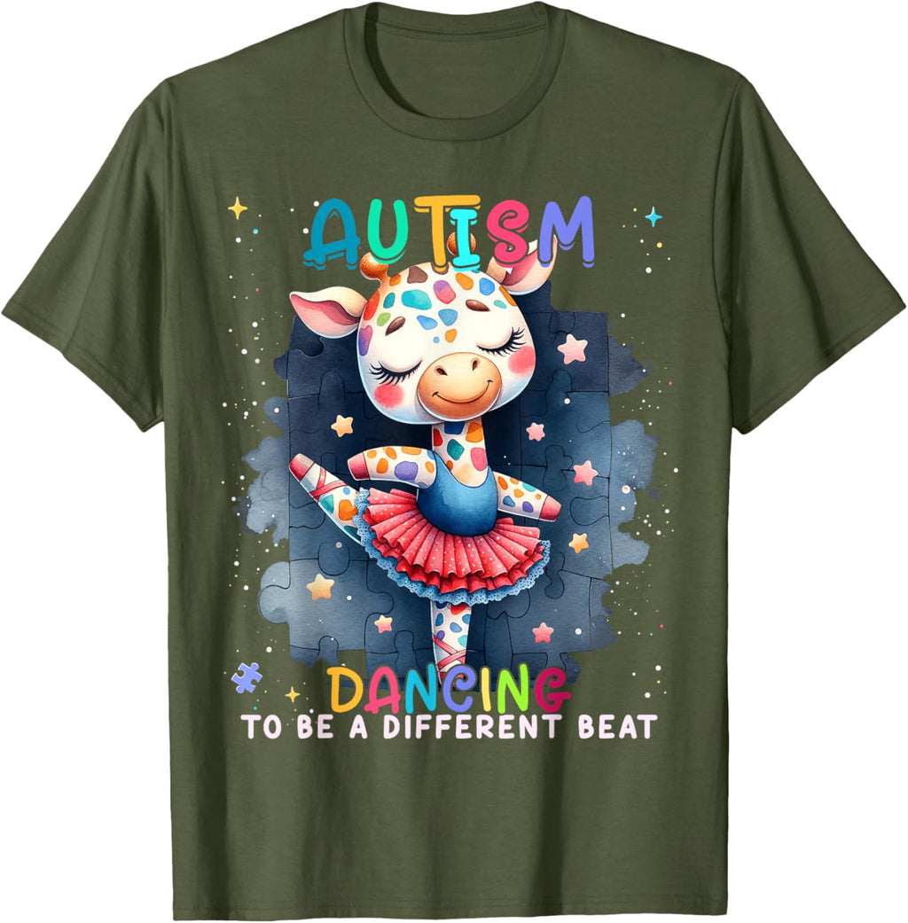 Autism Awareness Cute Unicorn Dancing To A Different Beat