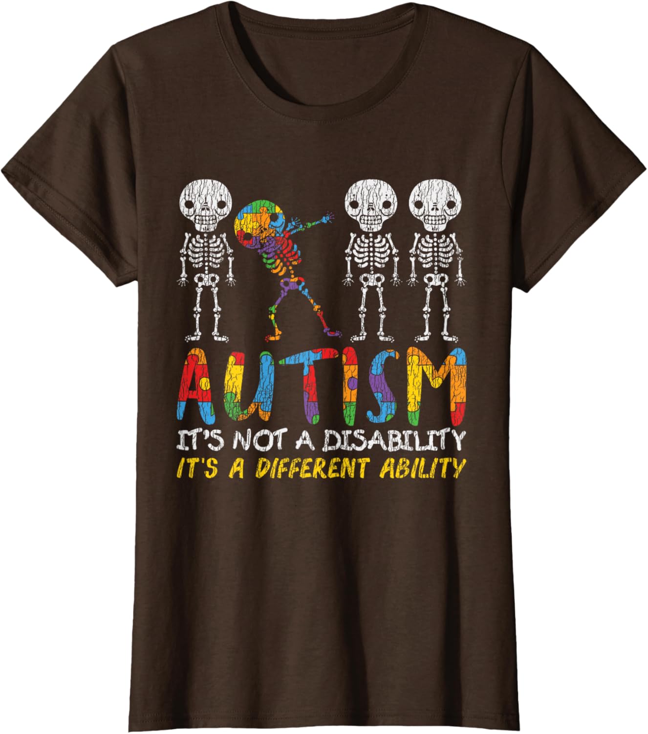 Autism Awerness - Skeleton Dabbing Autistic Kids Awareness