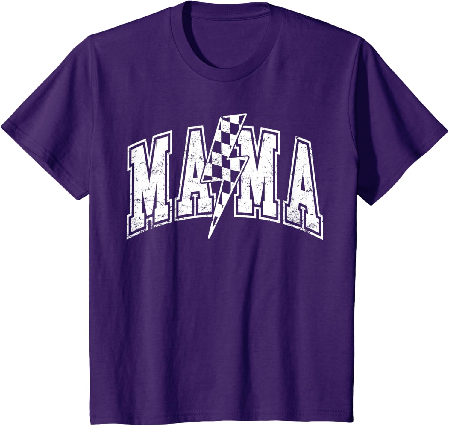 Mama Lightning Bolt Checkered Varsity Mom Women Mother's Day Mother Shirt