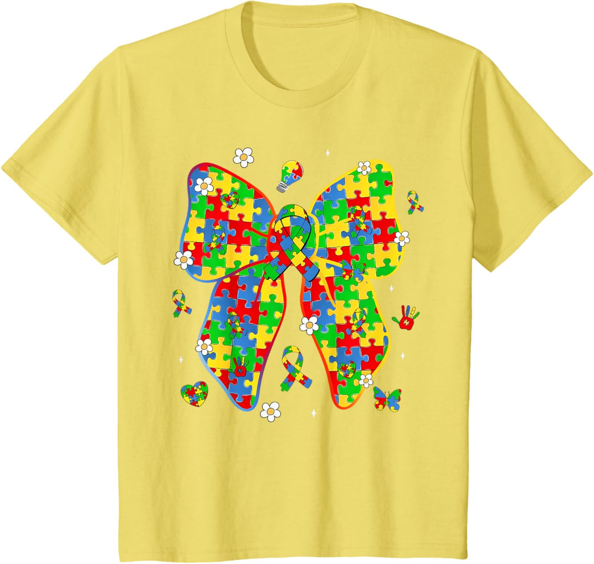 Autism Awareness Coquette Bow Puzzle Bow Women Kids Girl Boy
