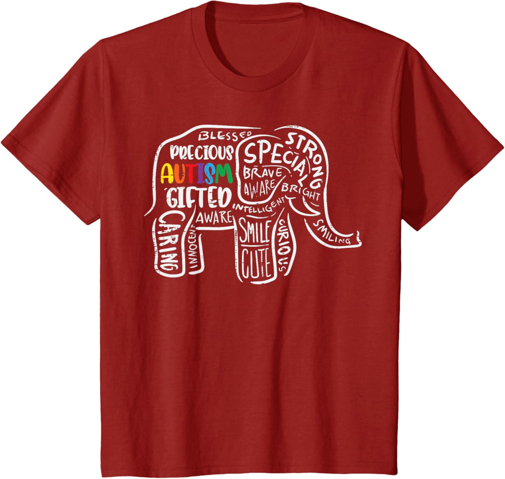 Autism Awareness Elephant Acceptance Autistic Men Women Kids