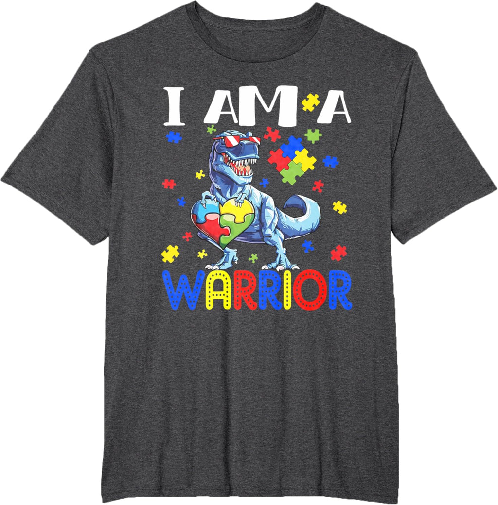 I Am A Warrior Autism Boys Family Dinosaur Autism Awareness
