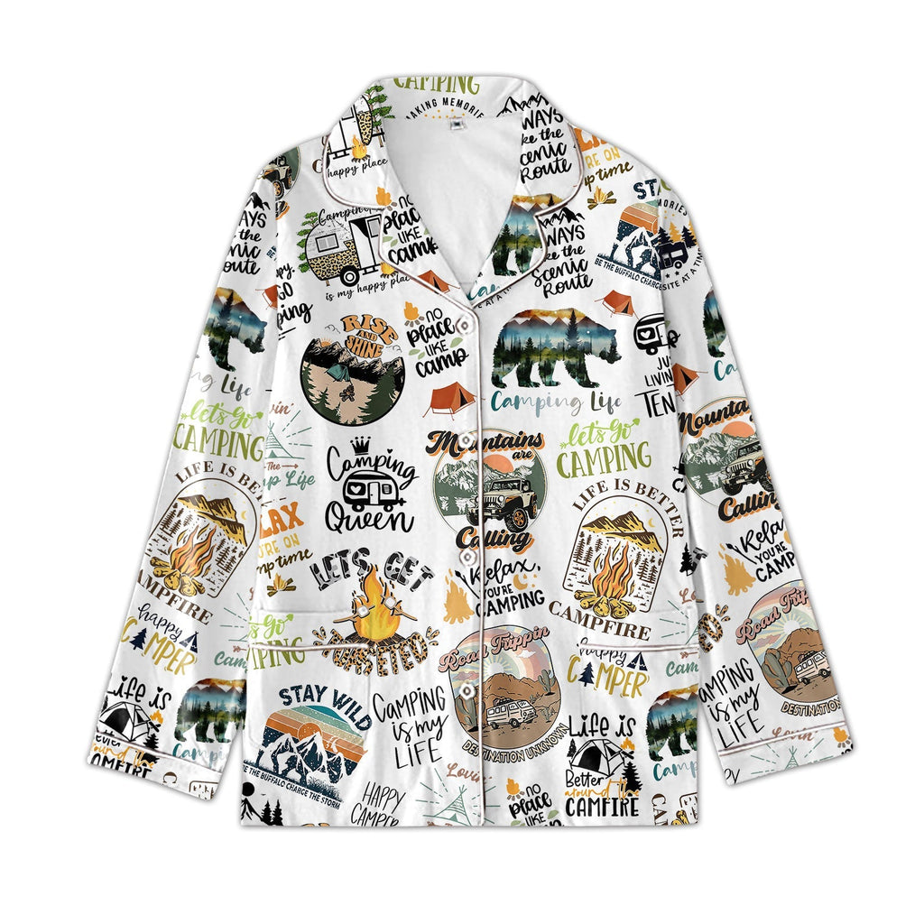 Personalized Women's Pajama Set, Gift For Camping Lovers